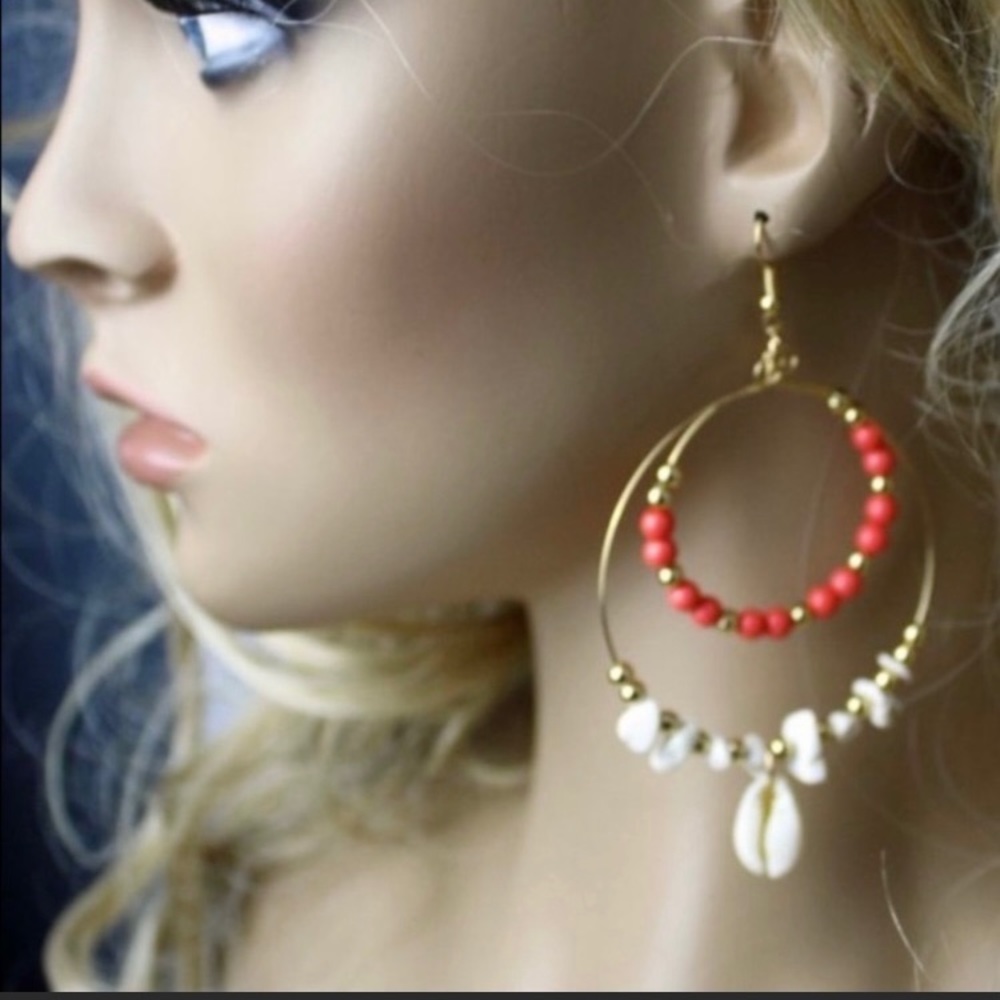 NWT.  Double hoop earrings.